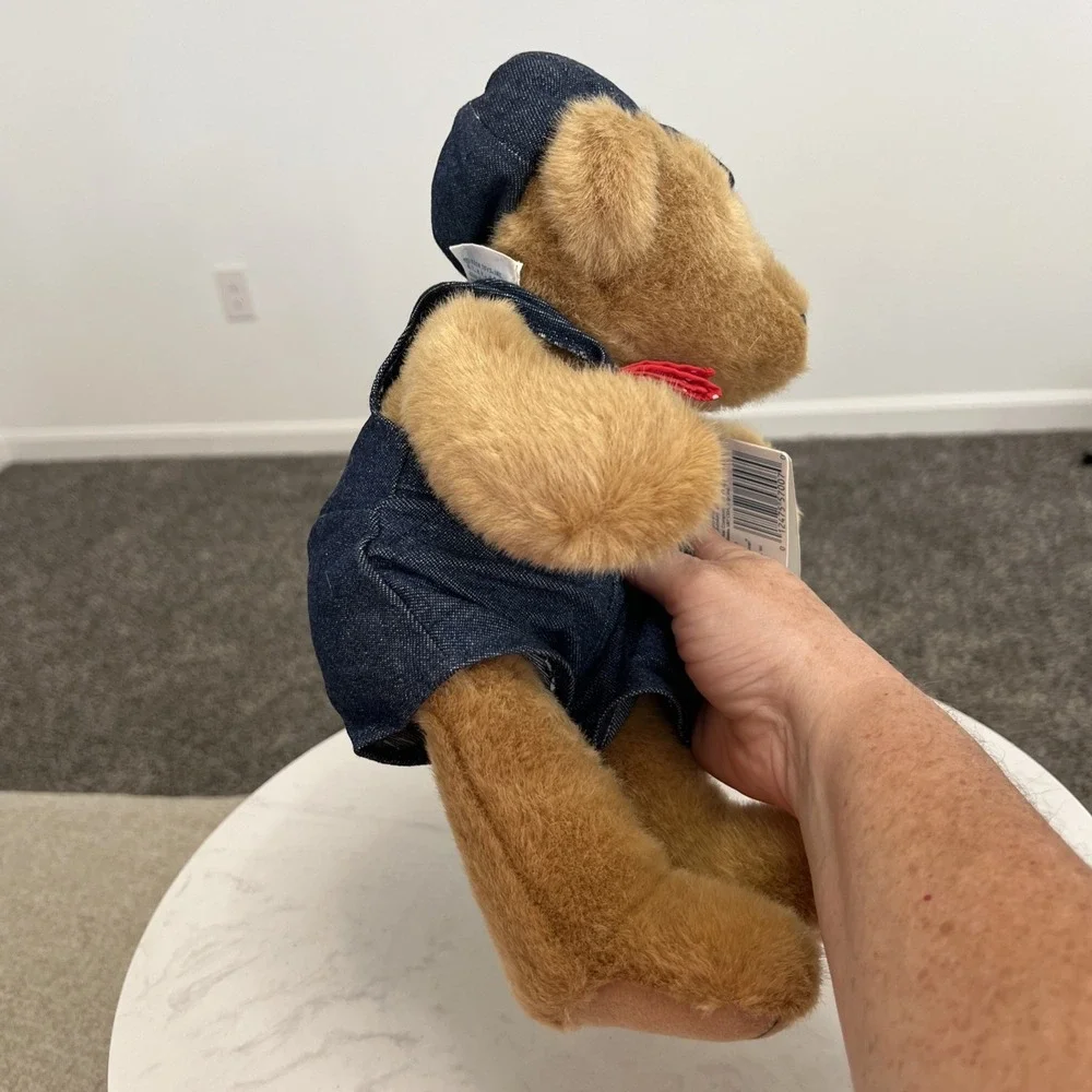 VTG OshKosh B' Gosh teddy bear plush toy overalls hat NOS NWT Eden Toys‎